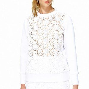 Tibi Neoprene Lace Sweater